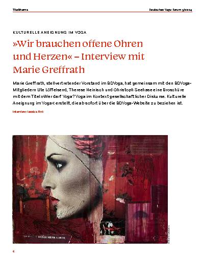 Vorschauseite 1: »Wir brauchen offene Ohren und Herzen« – Interview mit Marie Greffrath