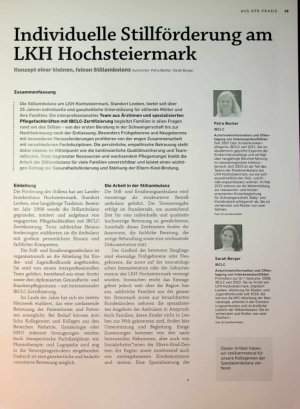 Vorschauseite 1: Individuelle Stillförderung am LKH Hochsteiermark Konzept einer kleinen, feinen Stillambulanz