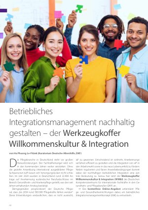 Vorschauseite 1: Betriebliches Integrationsmanagement nachhaltig gestalten – der Werkzeugkoffer Willkommenskultur & Integration