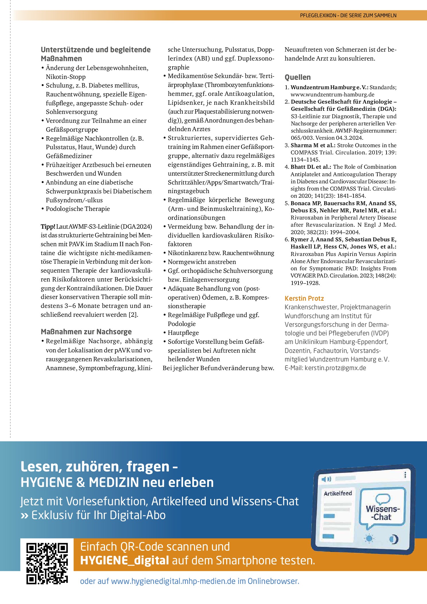 Vorschauseite 2: Therapie und Nachsorge bei Wunden aufgrund von peripherer arterieller Verschlusskrankheit, Teil 2