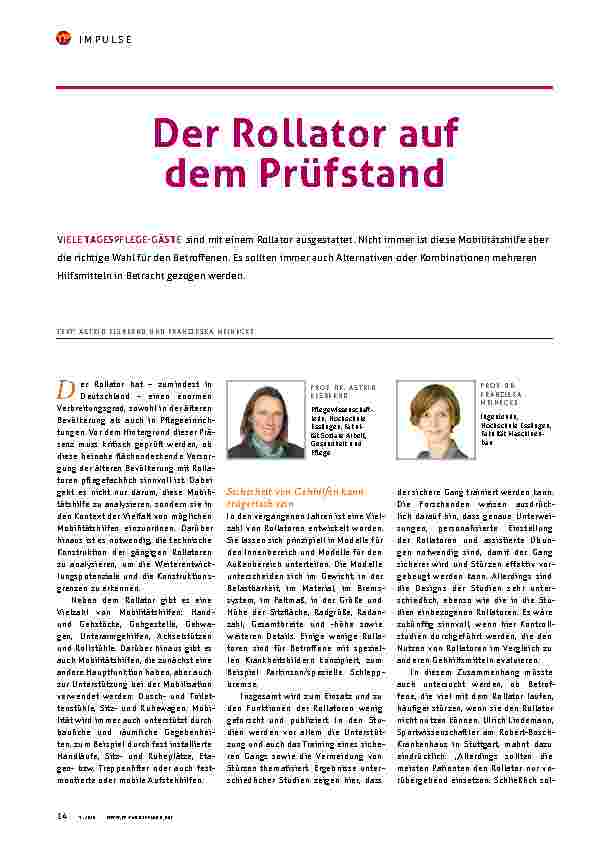 Vorschauseite 1: Der Rollator auf dem Prüfstand