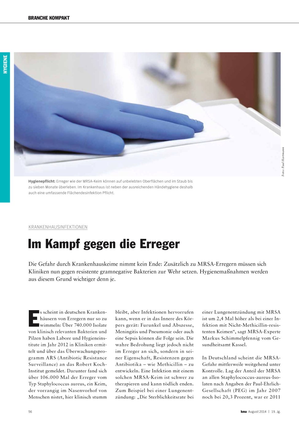 Vorschauseite 1: Im Kampf gegen die Erreger