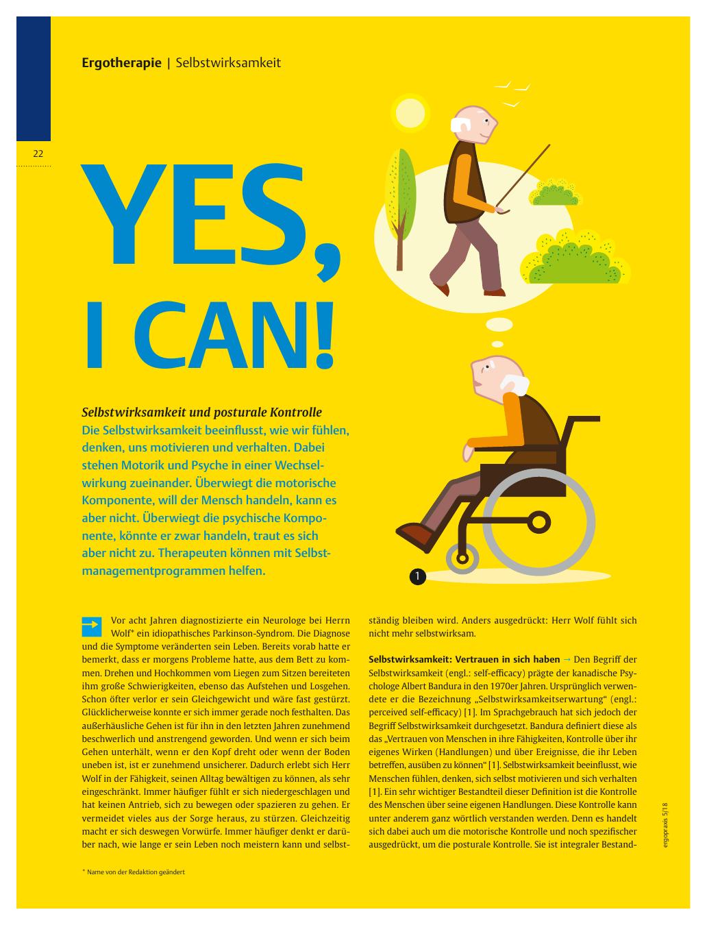 Vorschauseite 1: Selbstwirksamkeit und posturale Kontrolle ? YES, I CAN!