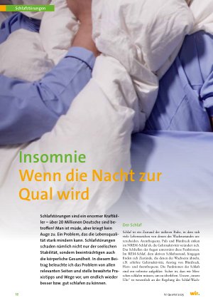 Vorschauseite 1: Insomnie Wenn die Nacht zur Qual wird
