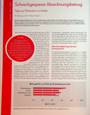 Vorschauseite 1: Schreckgespenst Abrechnungsbetrug Tipps zur Prävention vor Strafen