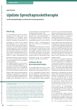 Vorschauseite 1: Update Sprechapraxietherapie Leitlinienempfehlungen und aktuelle Forschungsansätze