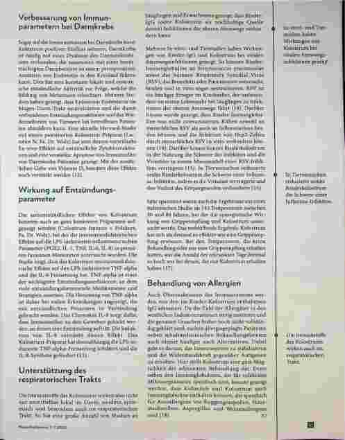 Vorschauseite 3: Einsatz von Kolostrum zur Immunmodulation