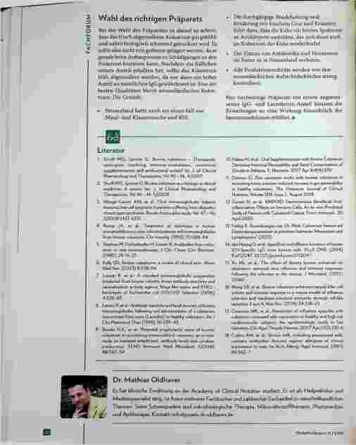 Vorschauseite 4: Einsatz von Kolostrum zur Immunmodulation