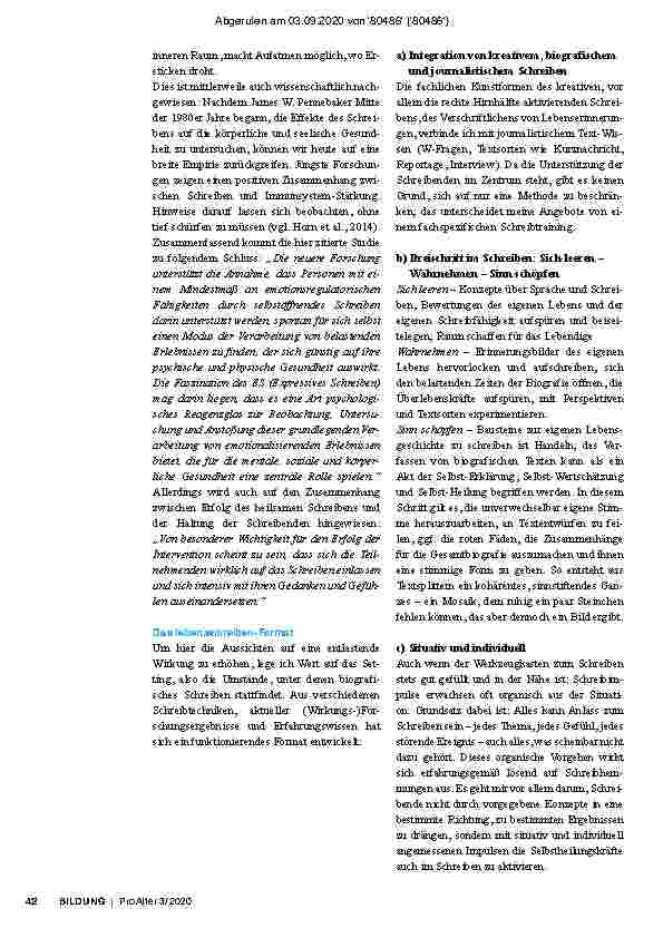 Vorschauseite 3: Frieden schließen mit der eigenen Lebensgeschichte