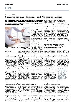 Vorschauseite 1: Auswirkungen auf Personalund Pflegesatzstrategie