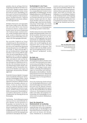 Vorschauseite 3: Nachhaltigkeit in der Medizintechnik Ein zukunftsfähiger Ansatz für Kliniken und Hersteller
