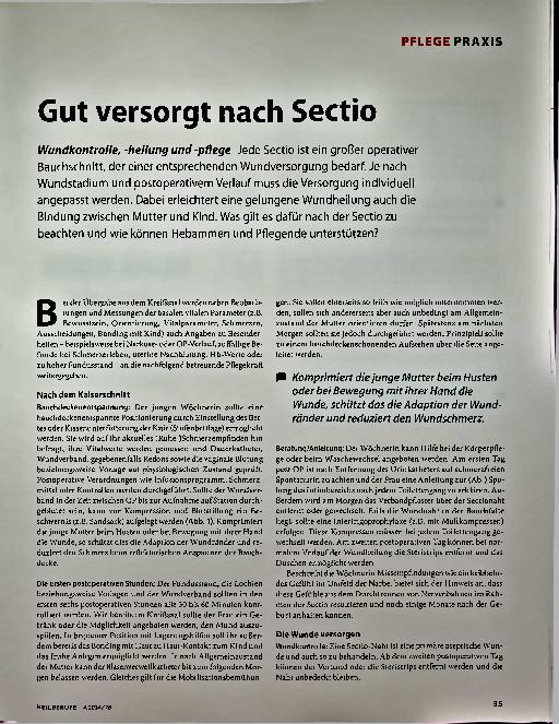 Vorschauseite 1: Gut versorgt nach Sectio