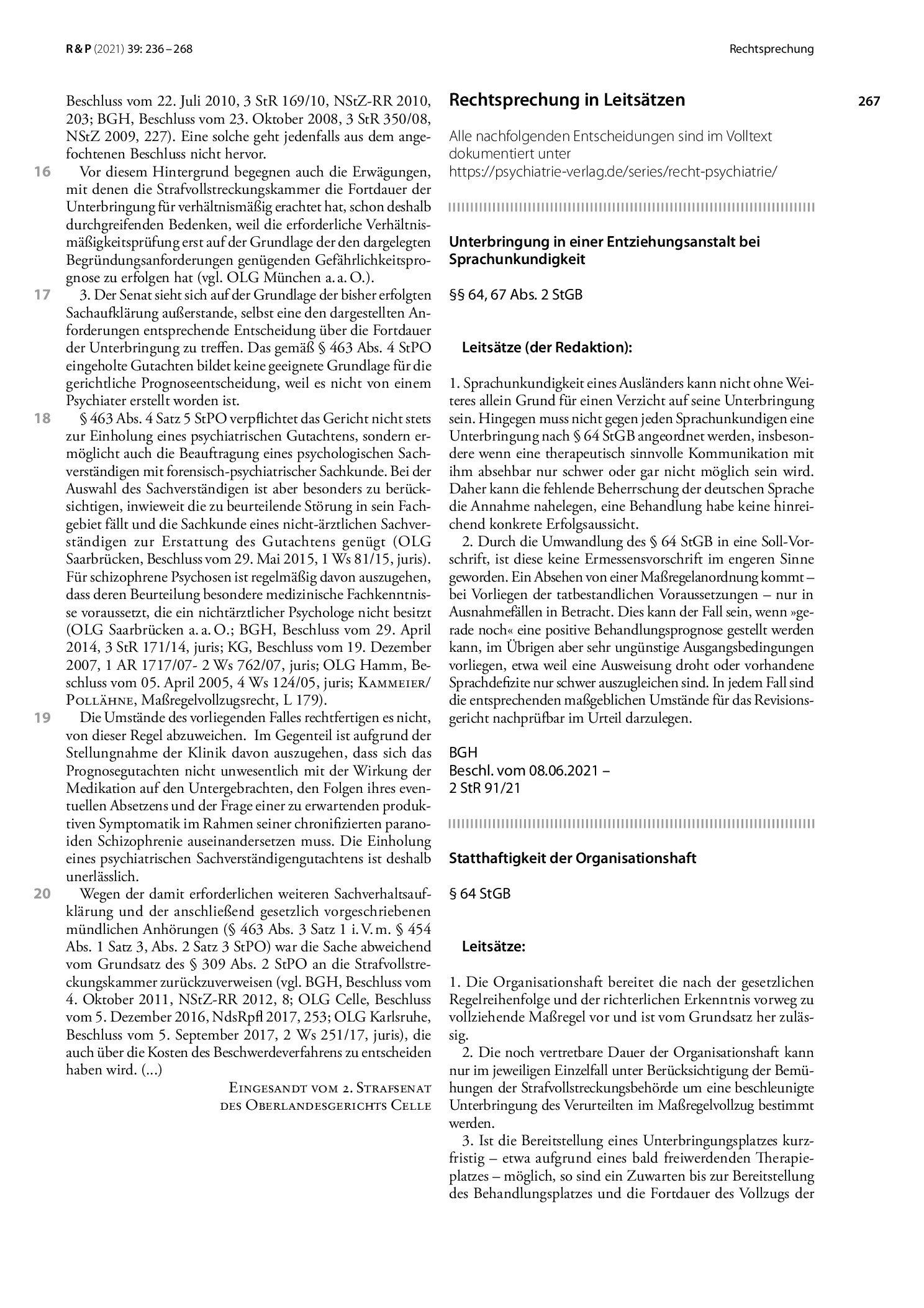 Vorschauseite 3: Überprüfung der Unterbringung in einem psychiatrischen Krankenhaus