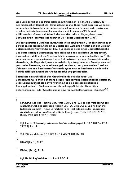 Vorschauseite 5: Dienstrechtliche Antworten auf den Fachkräftemangel im öffentlichen Dienst.