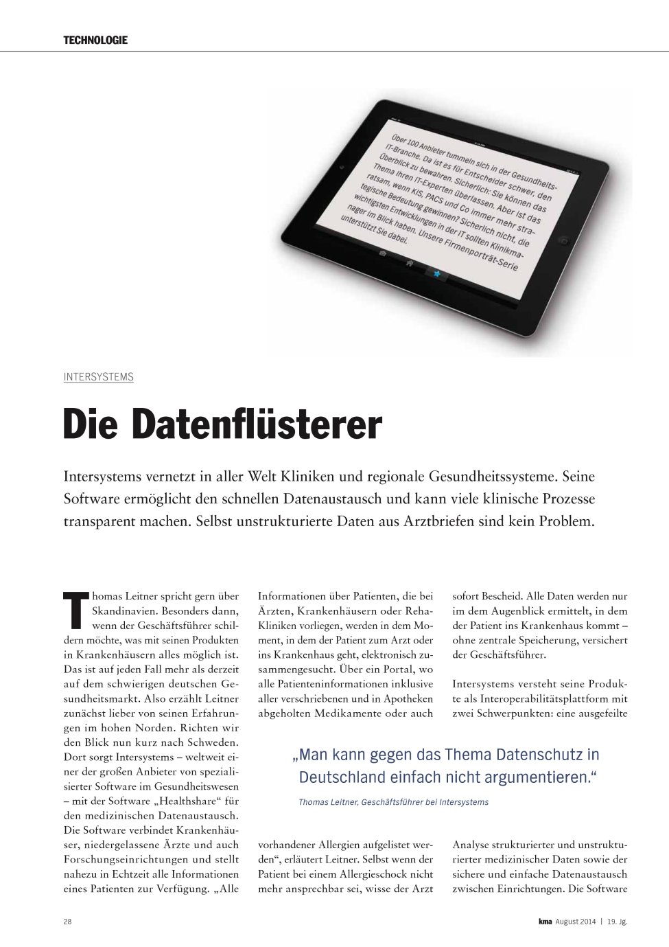 Vorschauseite 1: Die Datenflüsterer