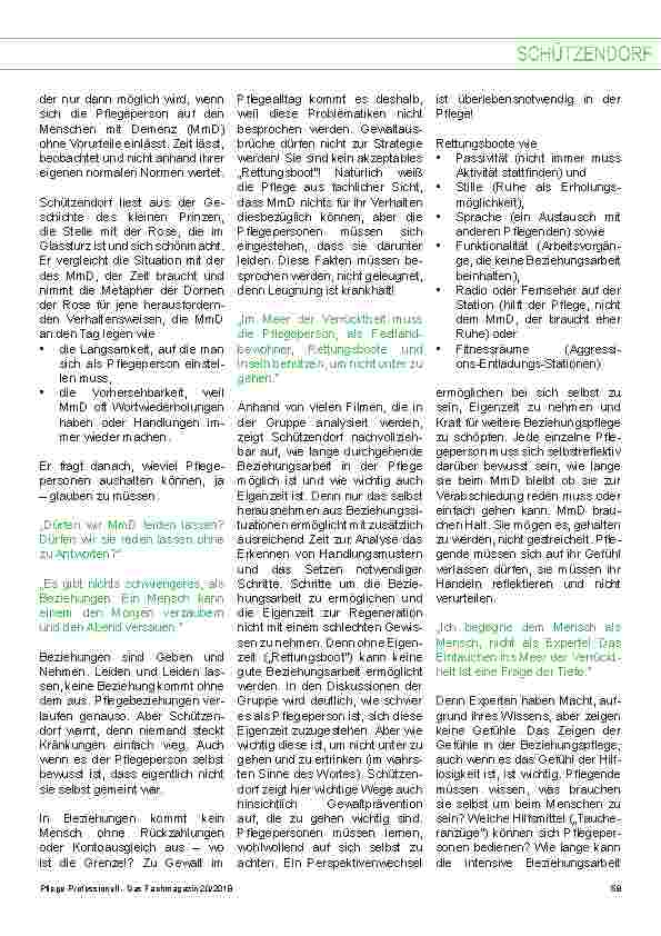 Vorschauseite 2: Von Normalien und Anderland Erich Schützendorf, oder: dem Mensch als Mensch begegnen