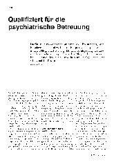 Vorschauseite 1: Qualifiziert für die psychiatrische Betreuung