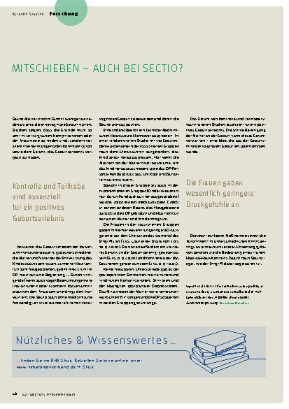Vorschauseite 1: Mitschiebenauch bei Sectio?