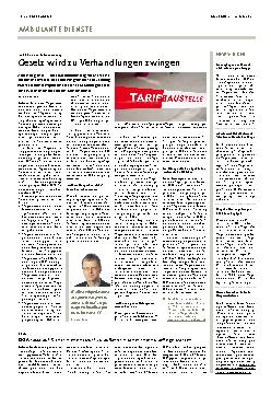 Vorschauseite 1: Gesetz wird zu Verhandlungen zwingen.