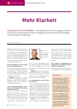Vorschauseite 1: Mehr Klarheit.