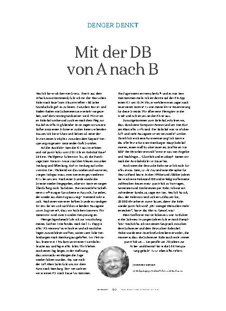 Vorschauseite 1: Mit der DB von A nach B