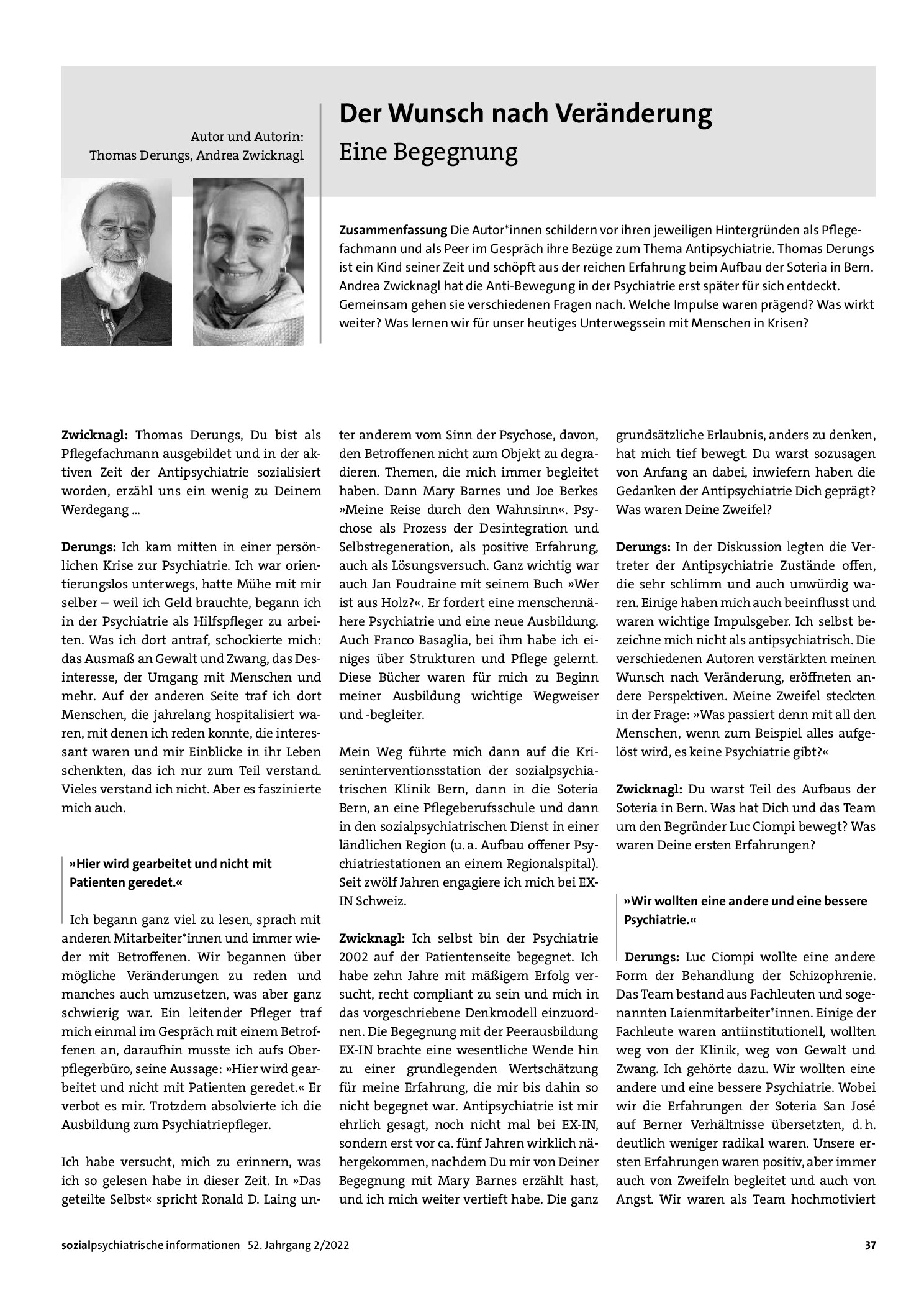 Vorschauseite 1: Der Wunsch nach Veränderung
