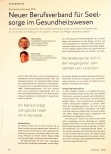 Vorschauseite 1: Corrected: Neuer Berufsverband für Seelsorge im Gesundheitswesen