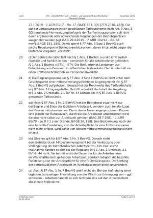 Vorschauseite 5: III. Personalvertretungsund Betriebsverfassungsrecht Tarifliche Regelungssperre – Mitbestimmung des Betriebsrats – betriebliche Übung – Schriftformgebot