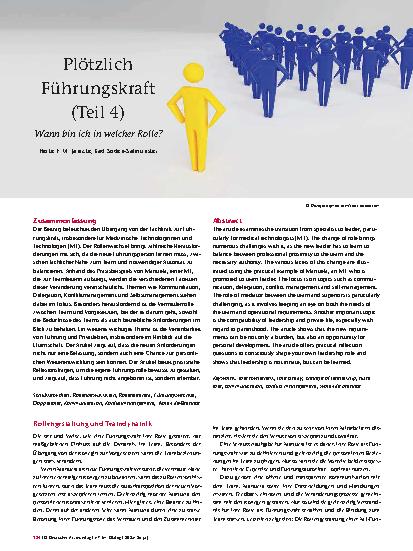 Vorschauseite 1: Plötzlich Führungskraft (Teil 4) Wann bin ich in welcher Rolle?