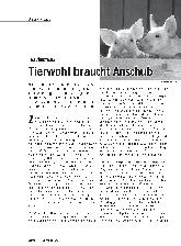 Vorschauseite 1: Tierschutzsteuer: Tierwohl braucht Anschub