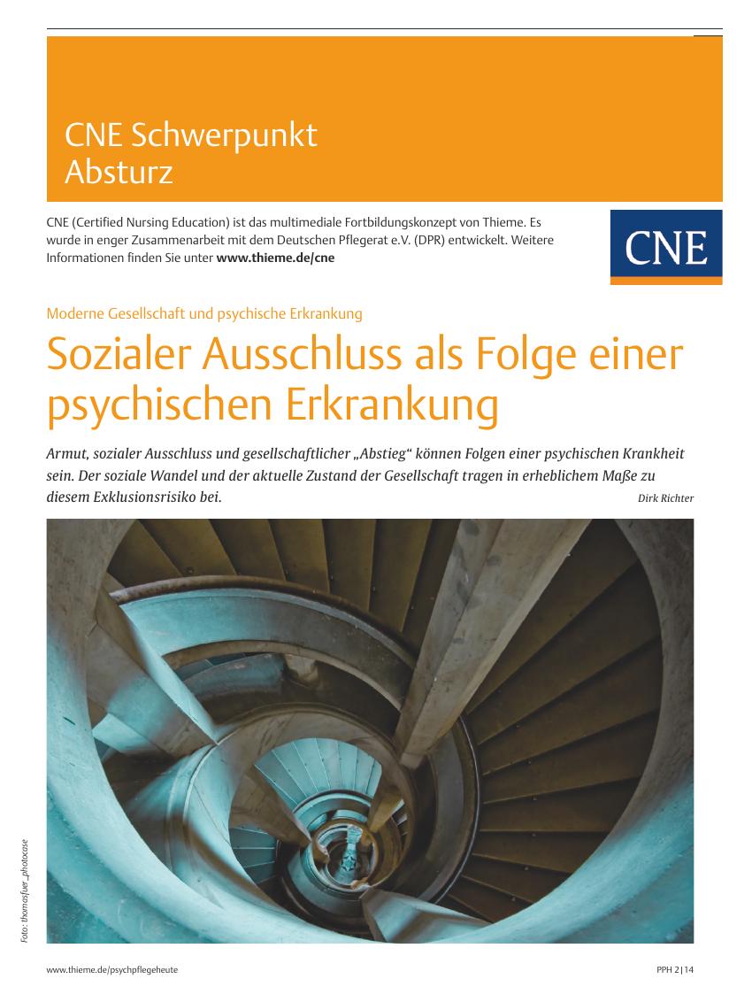 Vorschauseite 1: Sozialer Ausschluss als Folge einer psychischen Erkrankung