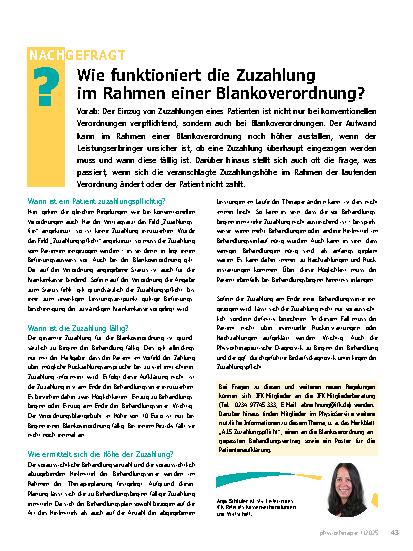 Vorschauseite 1: Wie funktioniert die Zuzahlung im Rahmen einer Blankoverordnung?