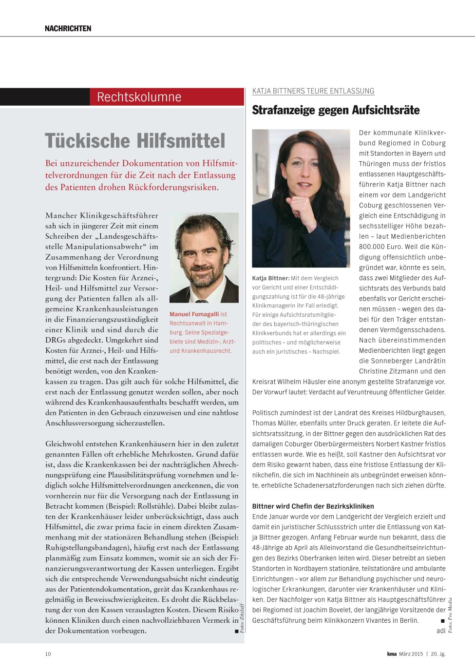 Vorschauseite 1: Strafanzeige gegen Aufsichtsräte