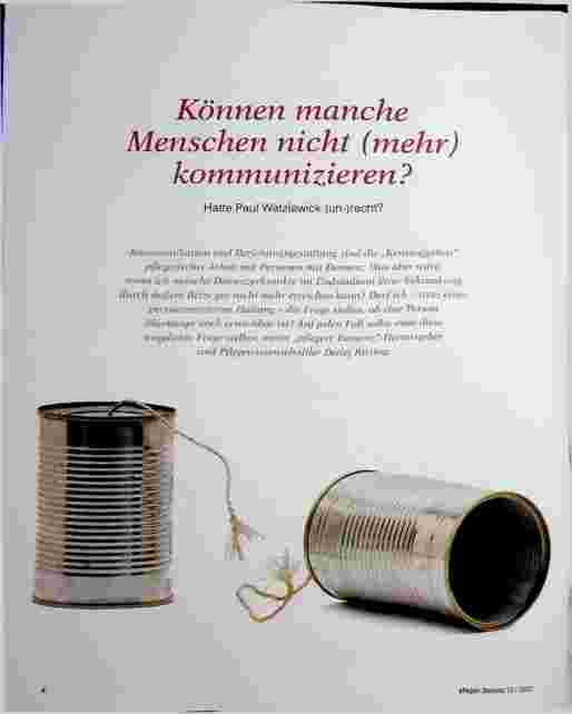 Vorschauseite 1: Können manche Menschen nicht (mehr) kommunizieren?
