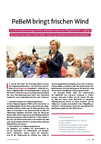 Vorschauseite 1: PeBeM bringt frischen Wind.