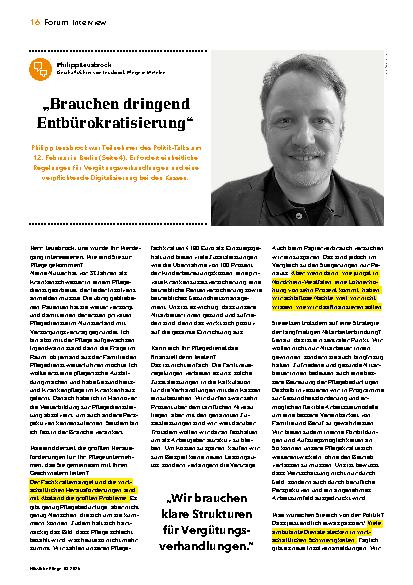 Vorschauseite 1: „Brauchen dringend Entbürokratisierung“