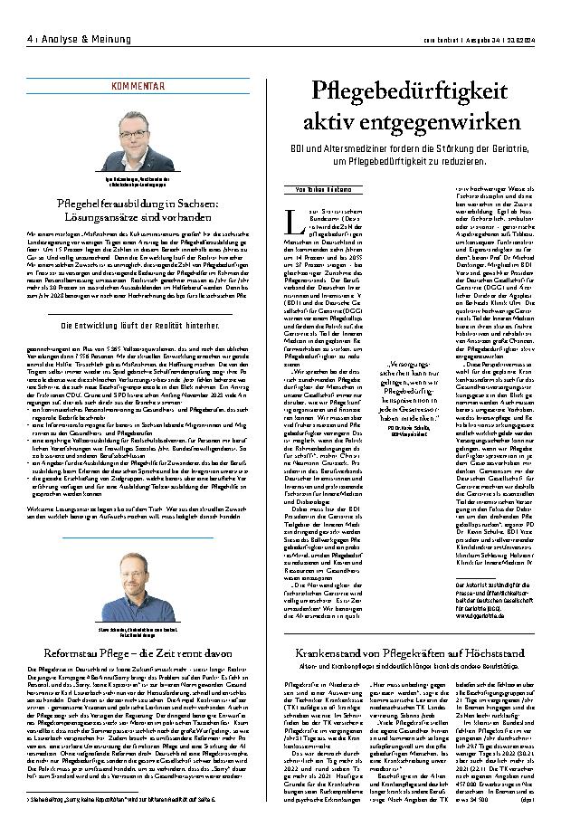 Vorschauseite 1: Pflegebedürftigkeit aktiv entgegenwirken