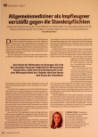 Vorschauseite 1: Allgemeinmediziner als Impfgegner verstößt gegen die Standespflichten.