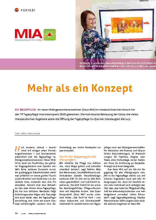 Vorschauseite 1: Mehr als ein Konzept