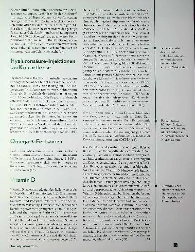 Vorschauseite 2: Gelenke retten Vitalstoffe als Adjuvans bei degenerativen Gelenkerkrankungen