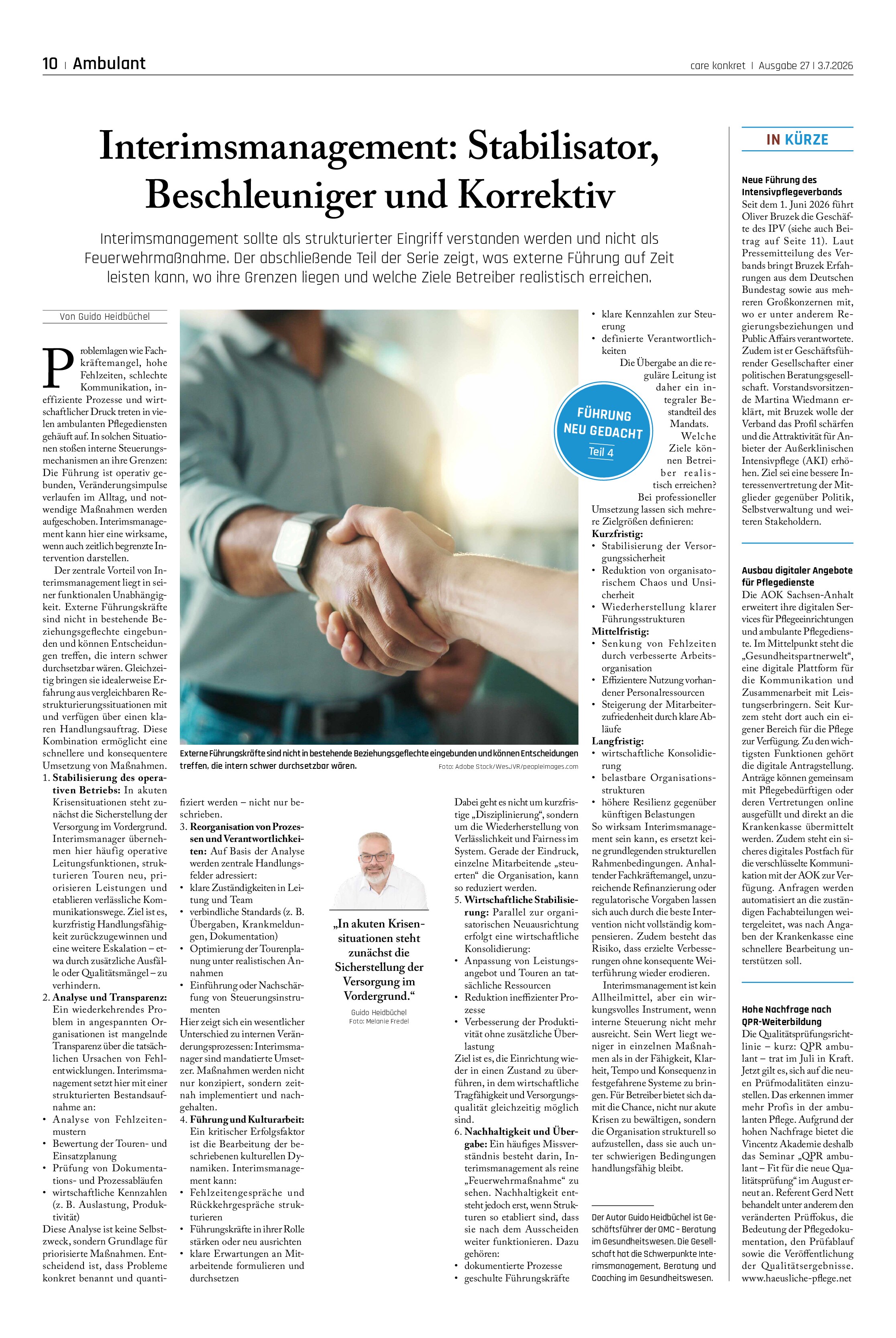 Vorschauseite 1: Interimsmanagement: Stabilisator, Beschleuniger und Korrektiv