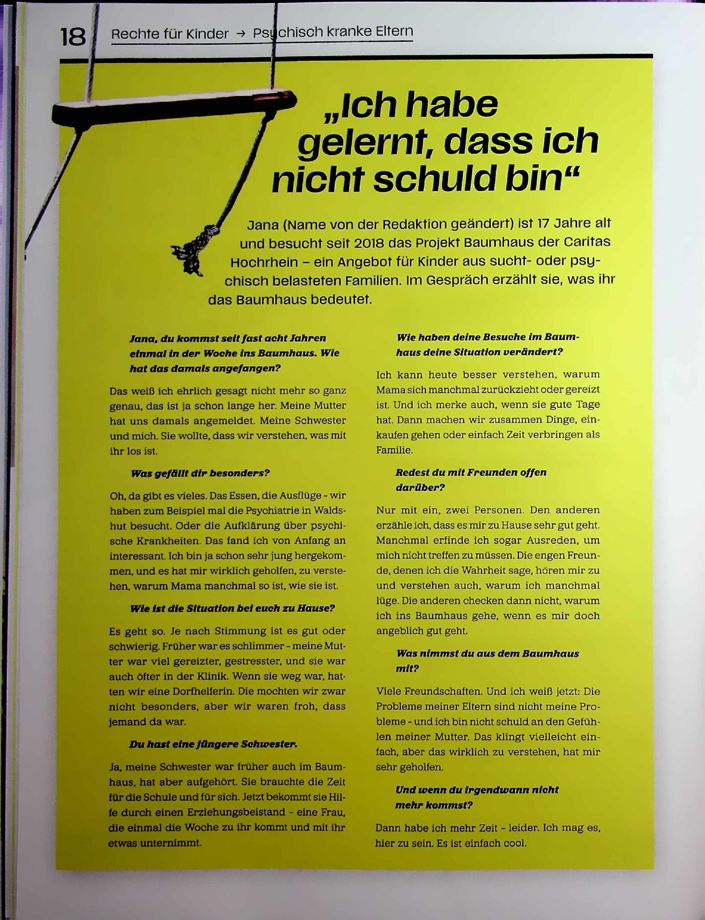 Vorschauseite 3: Rechte für Kinder. Wo Kinder wieder Kind sein dürfen