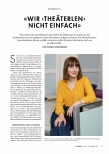 Vorschauseite 1: "Wir < Theaterleute > nicht einfach"