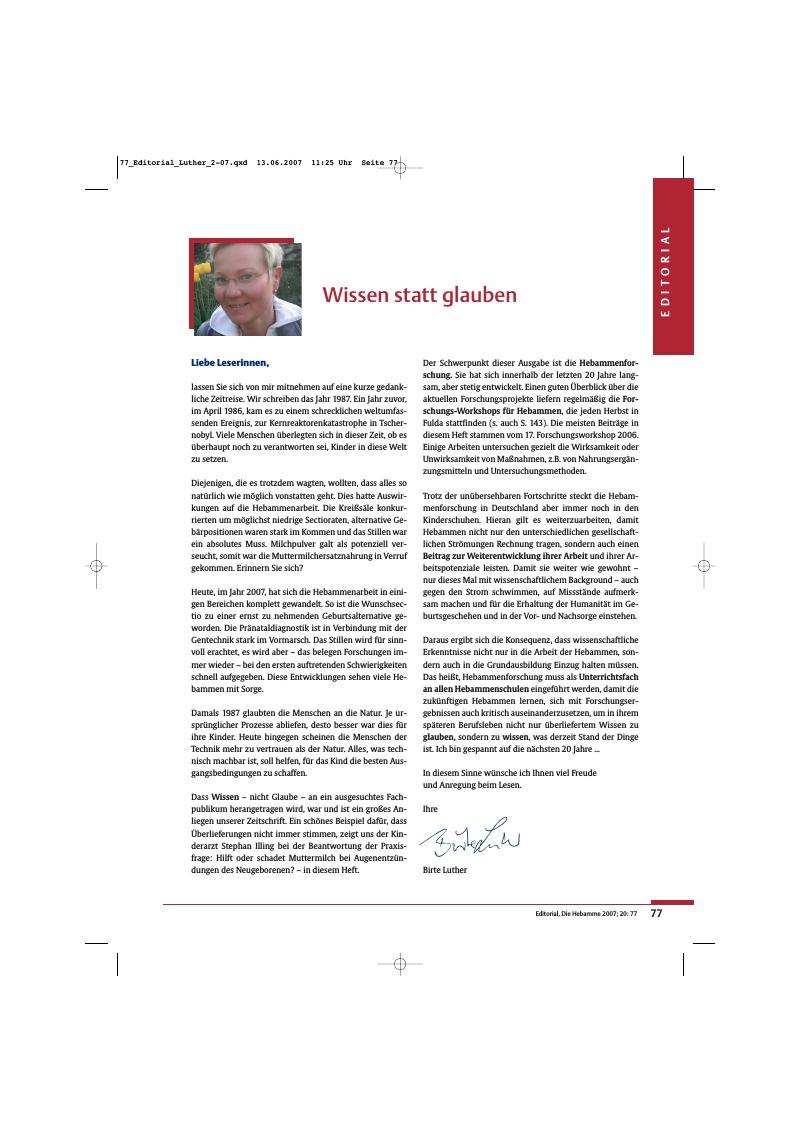 Vorschauseite 1: Wissen statt glauben