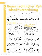 Vorschauseite 1: Neuer rechtlicher Rahmen für die Blankoverordnung – ein Überblick