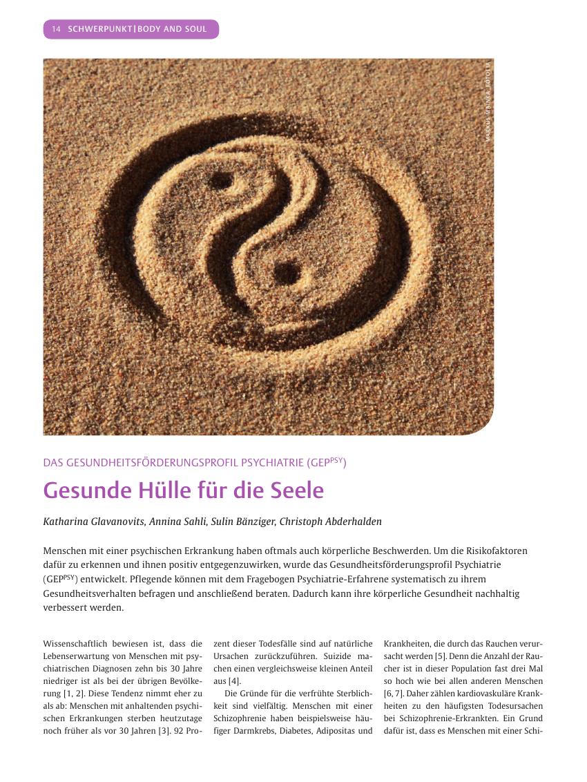 Vorschauseite 1: Gesunde Hülle für die Seele