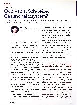 Vorschauseite 1: Quo vadis, Schweizer Gesundheitssystem?