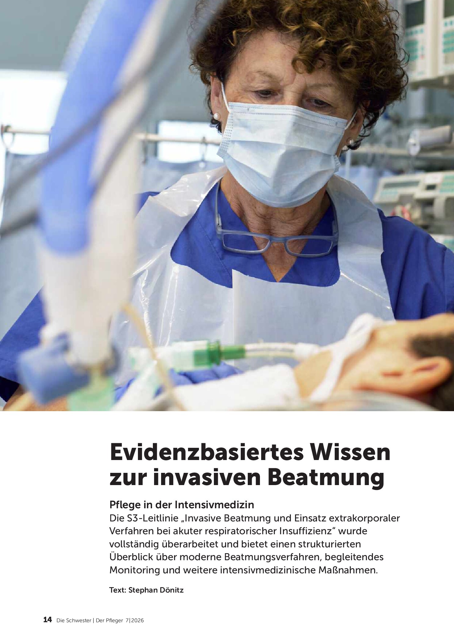 Vorschauseite 1: Evidenzbasiertes Wissen zur invasiven Beatmung