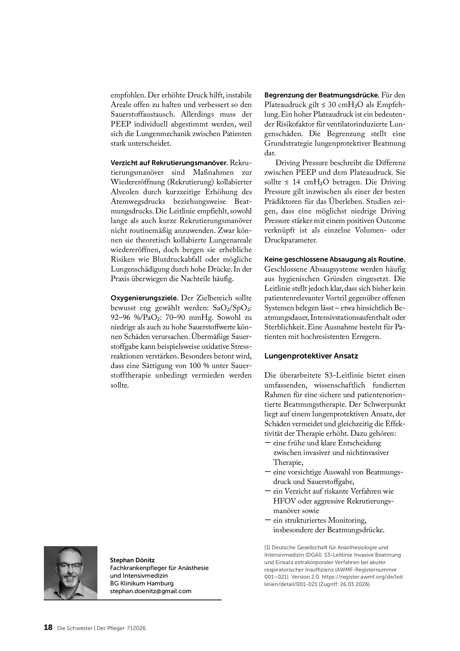 Vorschauseite 5: Evidenzbasiertes Wissen zur invasiven Beatmung