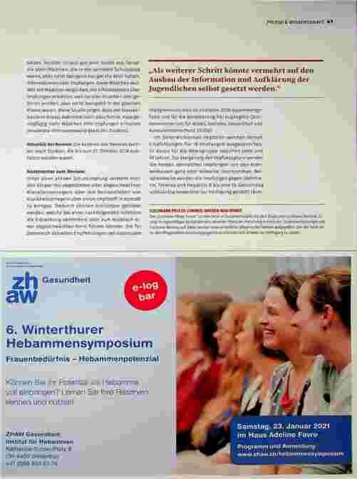 Vorschauseite 2: Cochrane Pflegeforum Verbesserung der Inanspruchnahme von Schutzimpfungen durch Jugendliche